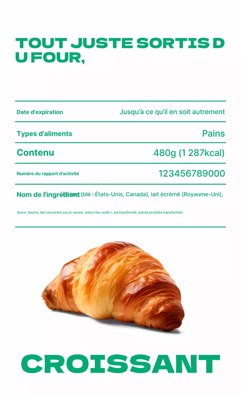 Présentation des produits de boulangerie modernes et écologiques
