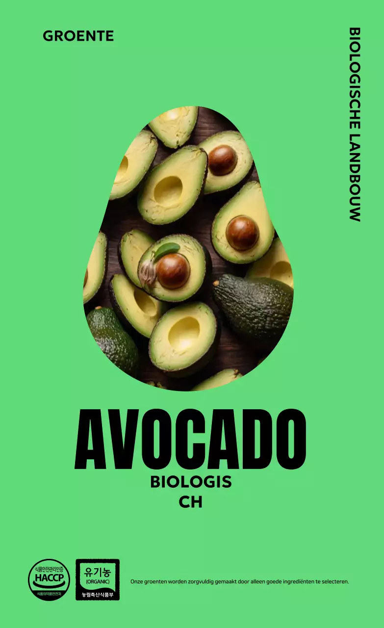 Groene Eenvoudige Biologische Advertentie