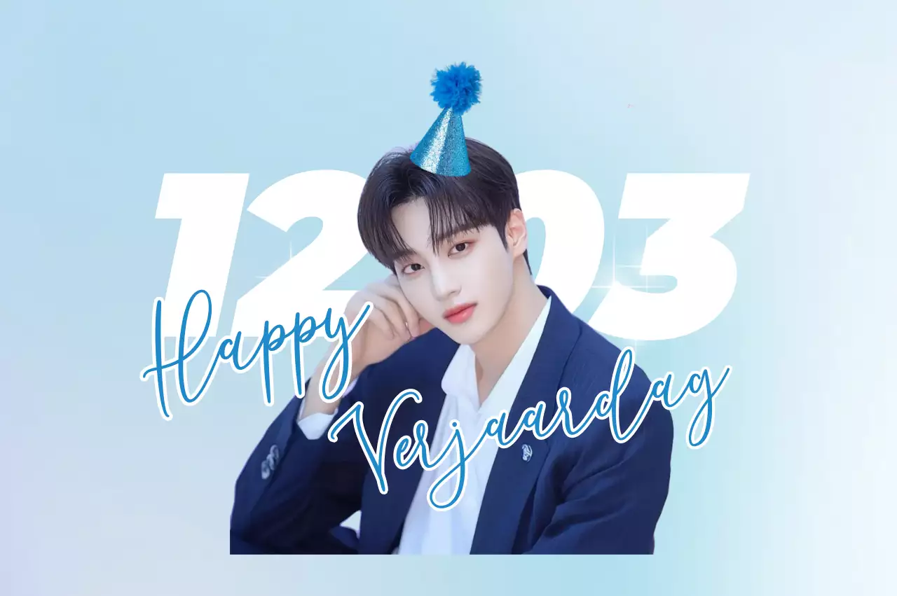 Hemelsblauwe schone verjaardagsviering