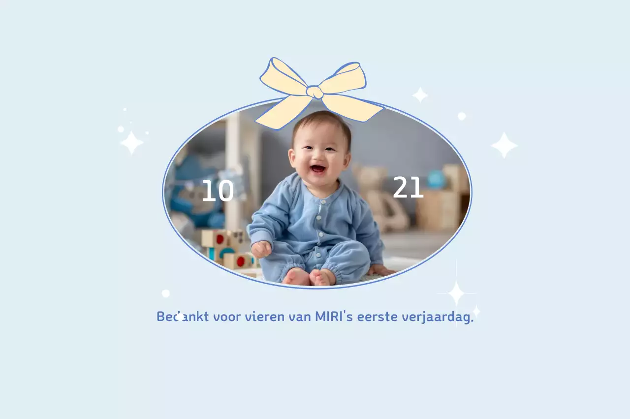 Hemelsblauwe babyshoweruitnodiging