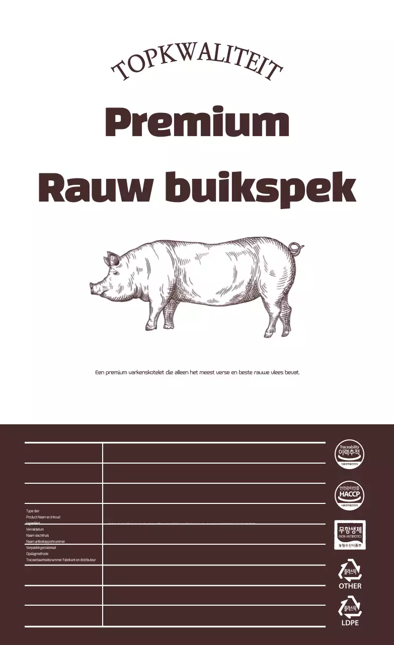 Bruine traditionele voedselverpakkingen