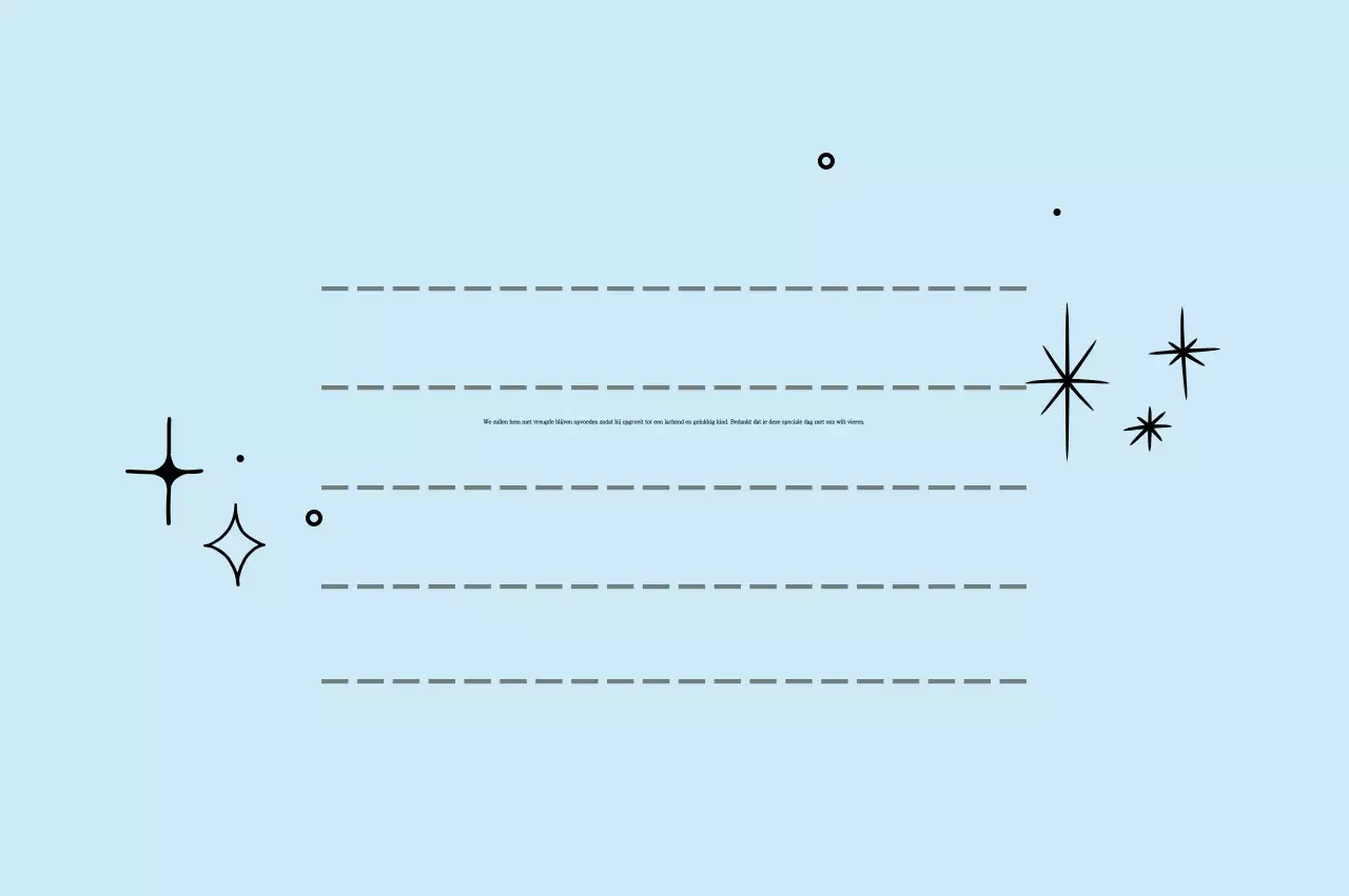Hemelsblauw Eenvoudig Jubileum Bedankt
