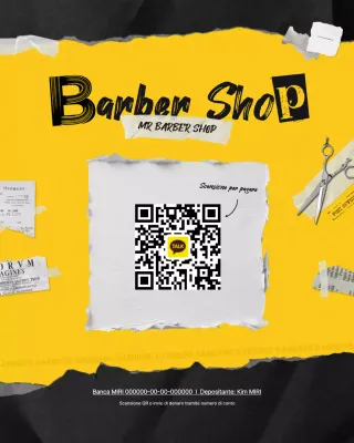 Promozione barbiere vintage giallo