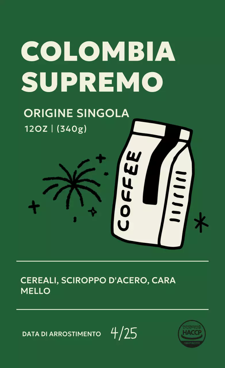 Pubblicità del caffè verde vintage
