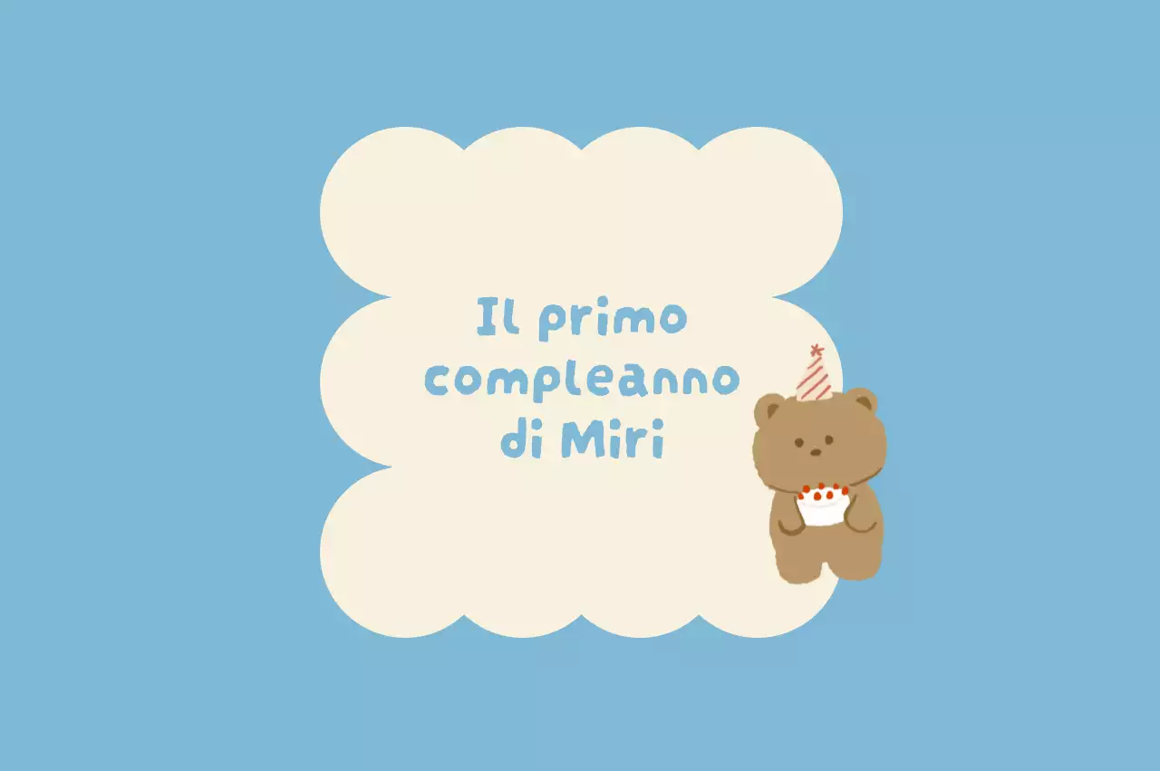 Invito di compleanno carino azzurro cielo