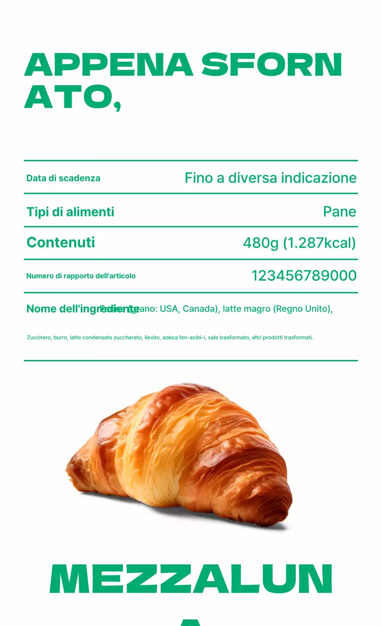 Presentazione dei prodotti da forno moderni ed ecologici