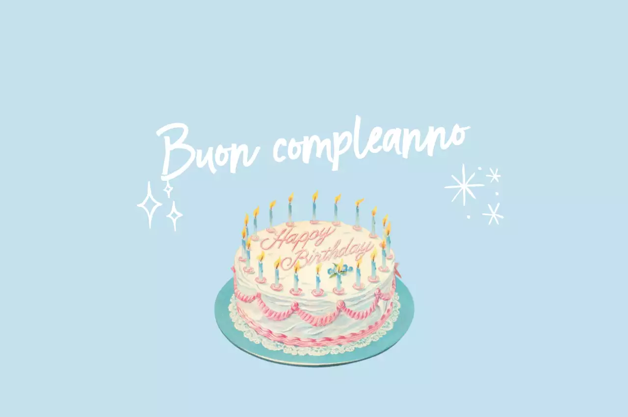 Semplice festa di compleanno blu cielo