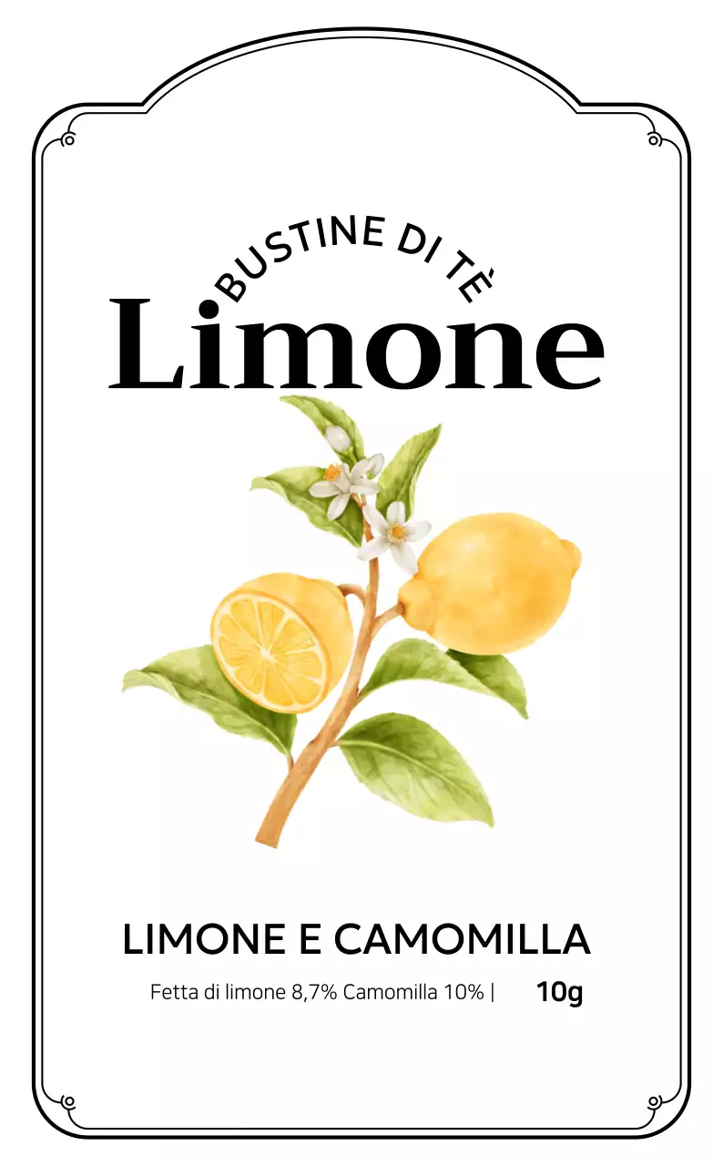 Presentazione della tisana semplice gialla