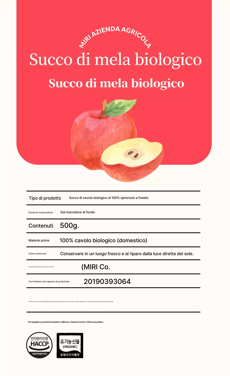 Promozione del prodotto biologico semplice rosso