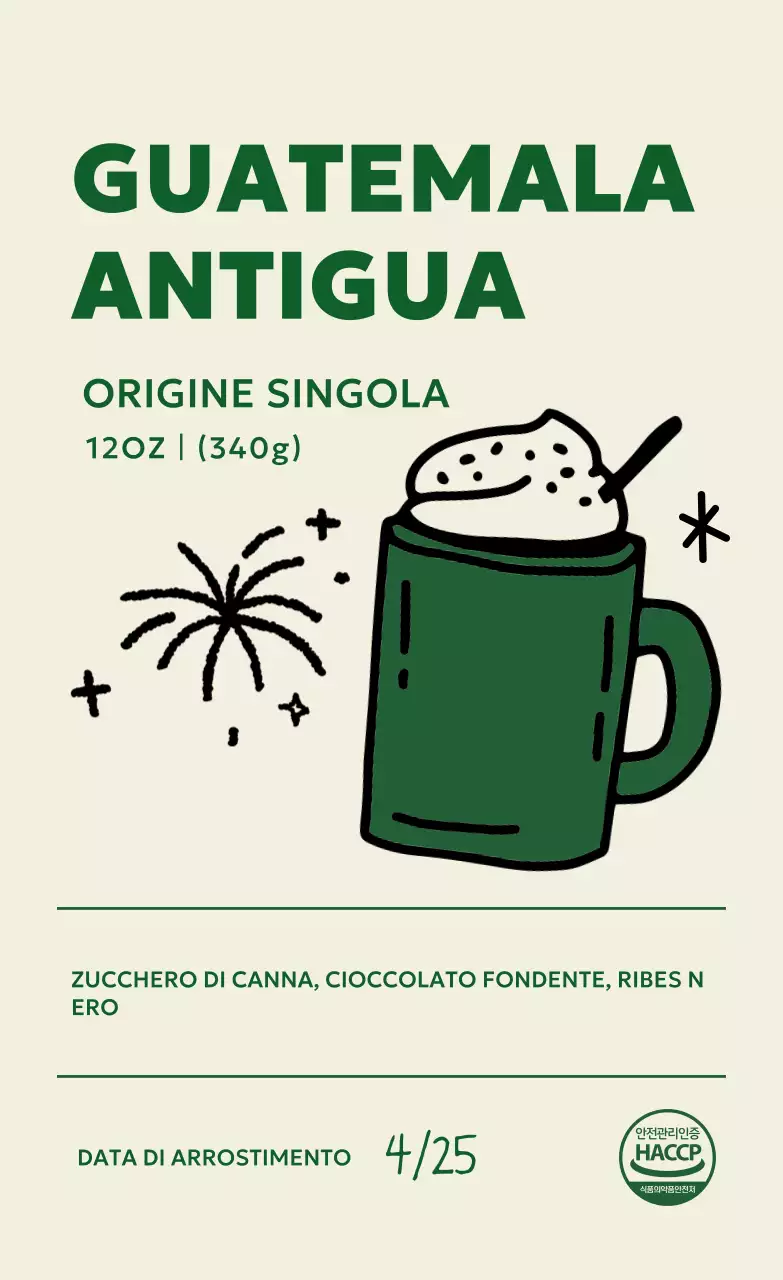 Pubblicità del caffè verde vintage