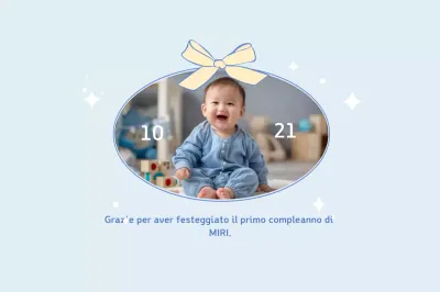 Invito per baby shower azzurro cielo