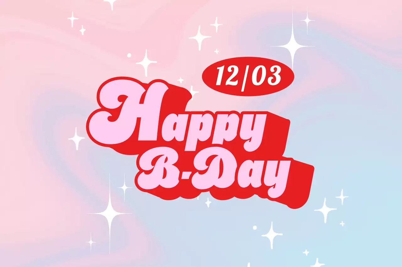 Celebração de aniversário retrô rosa