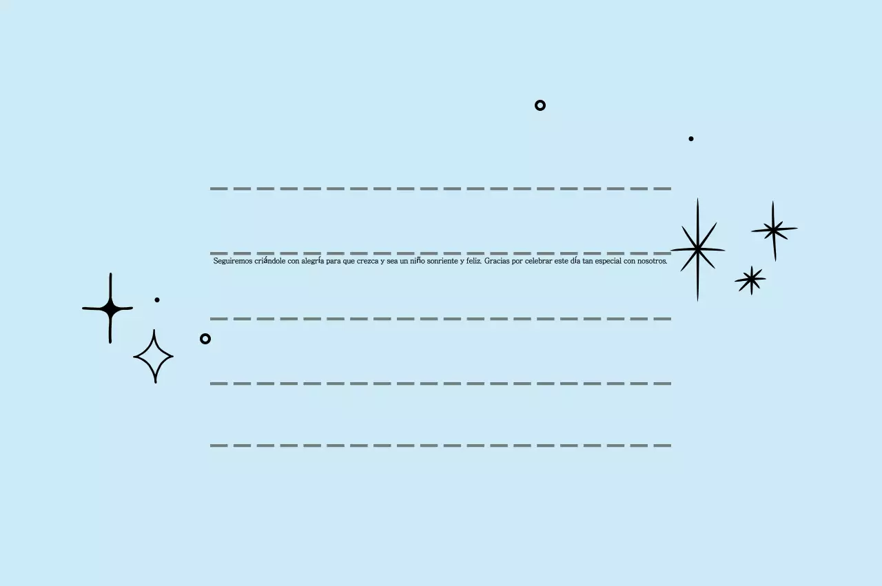 Gracias por su sencillo aniversario en azul cielo