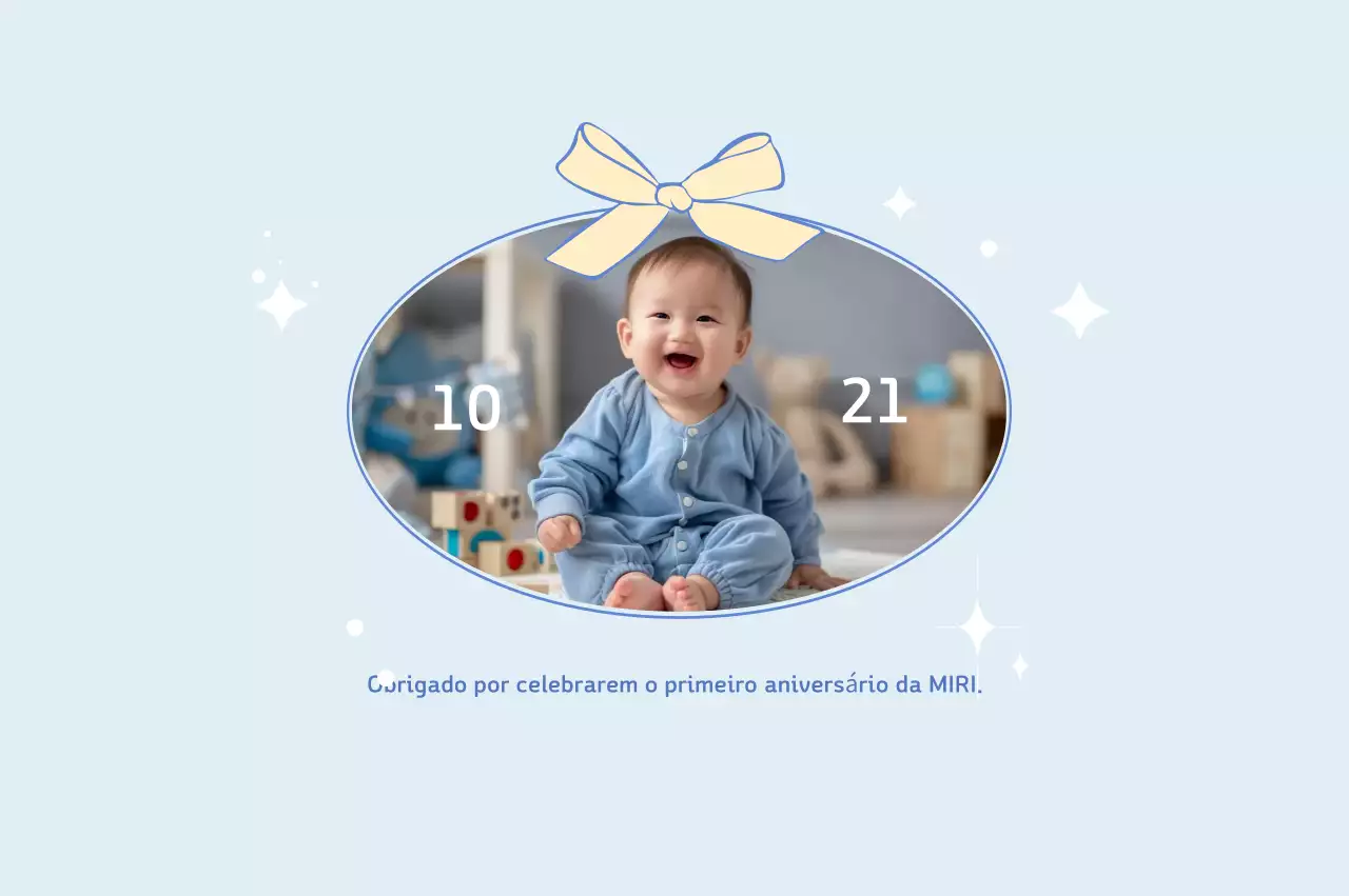 Convite para chá de bebê azul-celeste