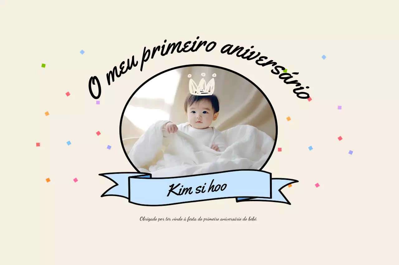 Convite para chá de bebê bege
