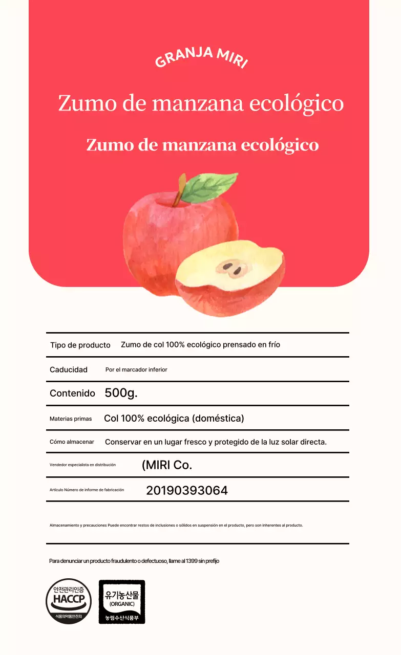 Promoción de productos orgánicos Red Simple