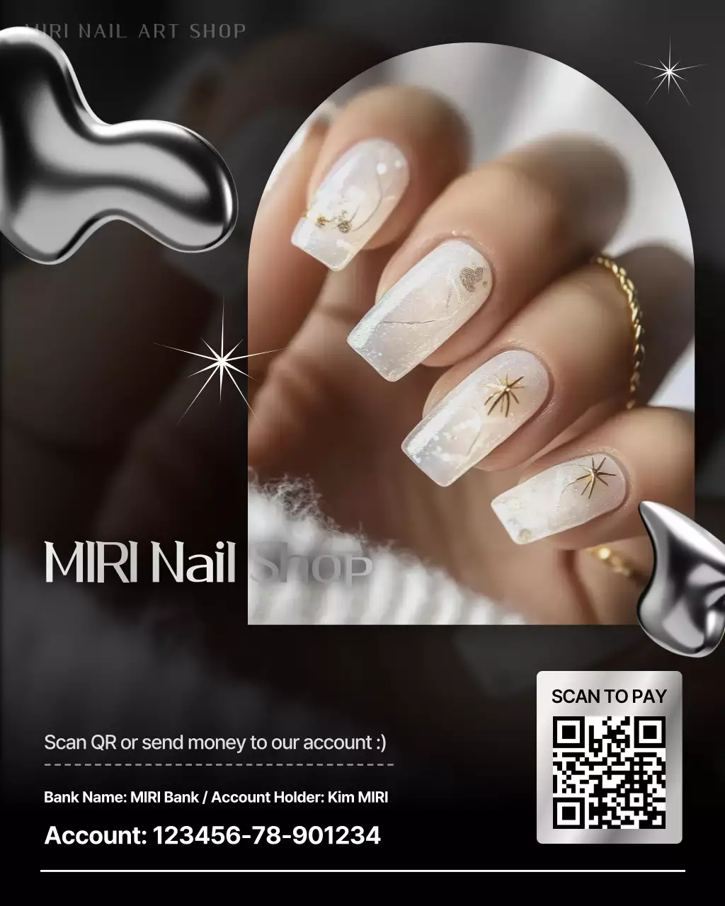 Black Stylish Nail Art Promotion