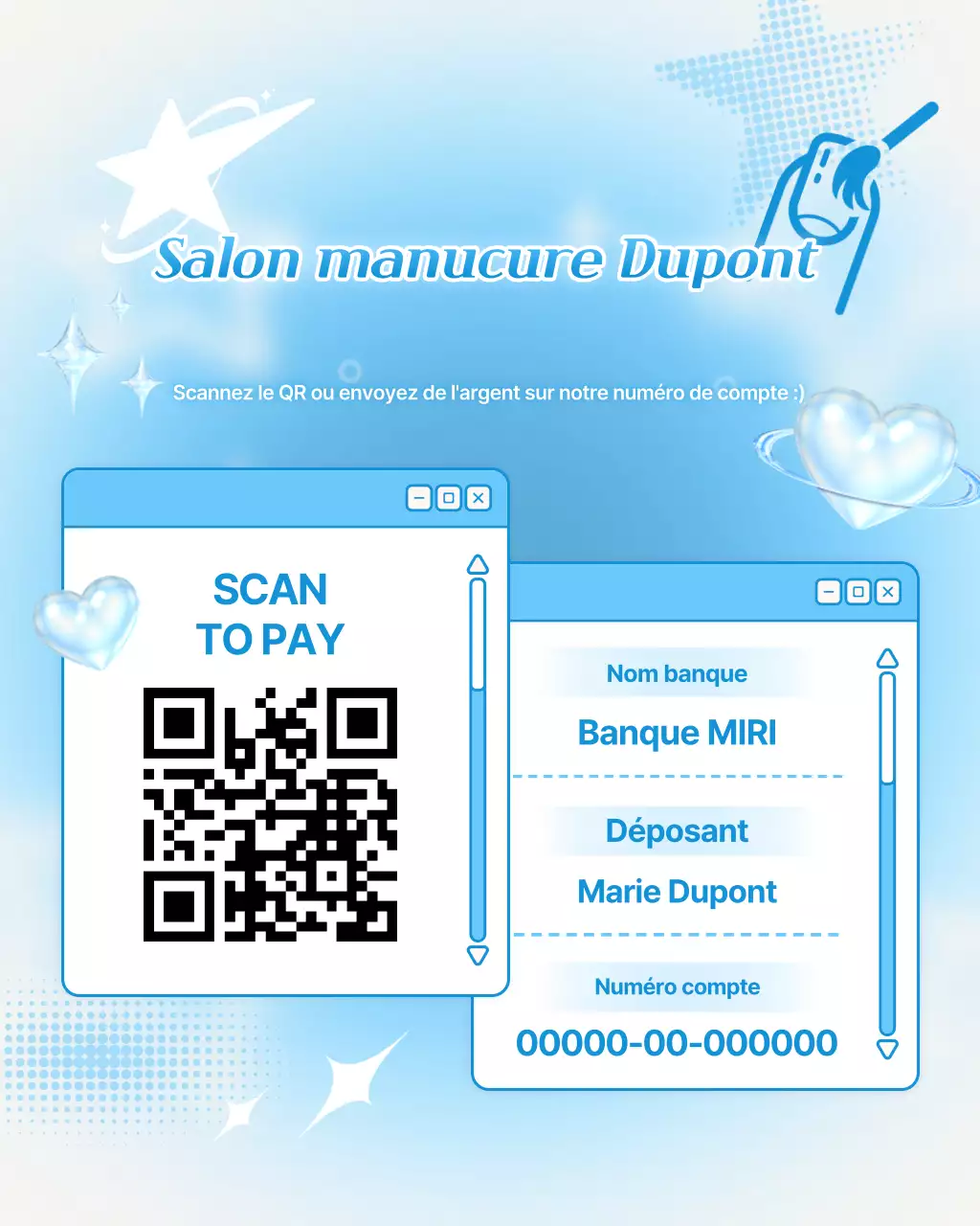 Guide de paiement moderne Sky Blue