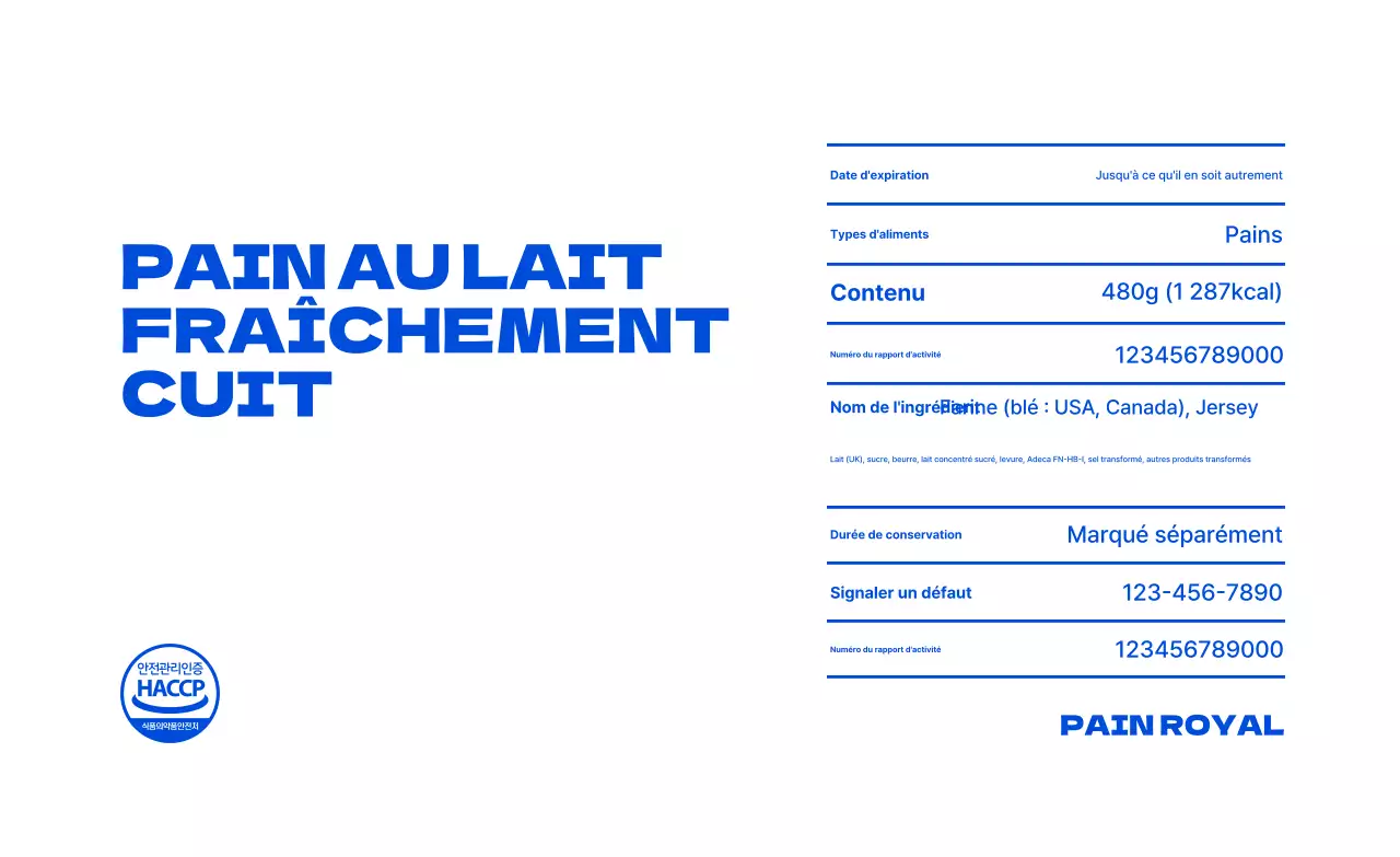 Présentation des produits de boulangerie Blue Modern