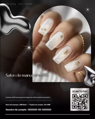 Promotion Nail Art Noir Élégant