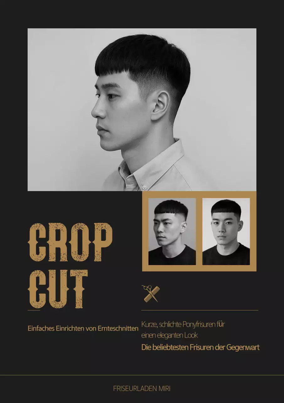 Schwarze Vintage-Frisur-Werbung