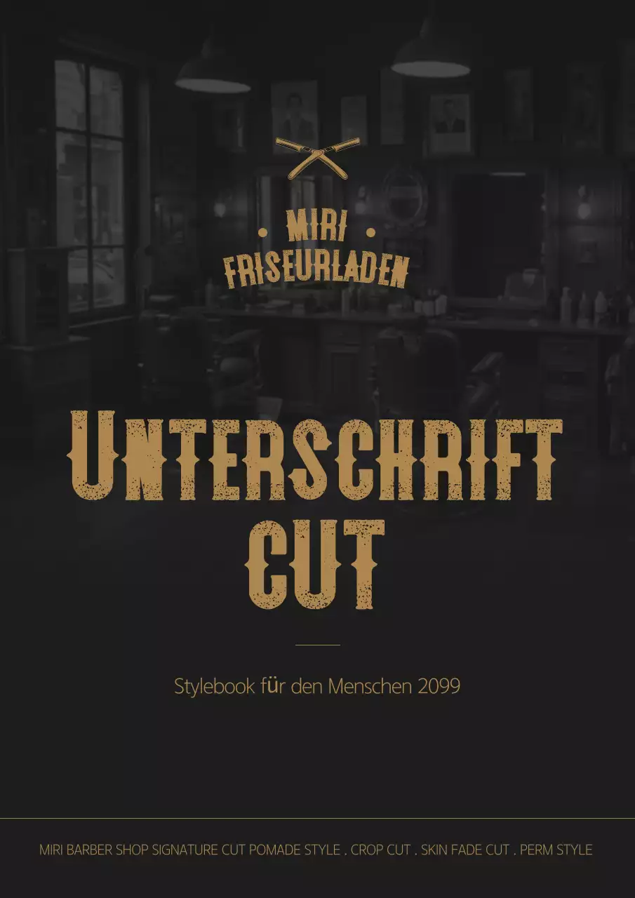 Schwarze Vintage-Frisur-Werbung