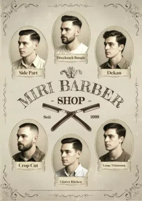 Beige Vintage Frisur Werbung