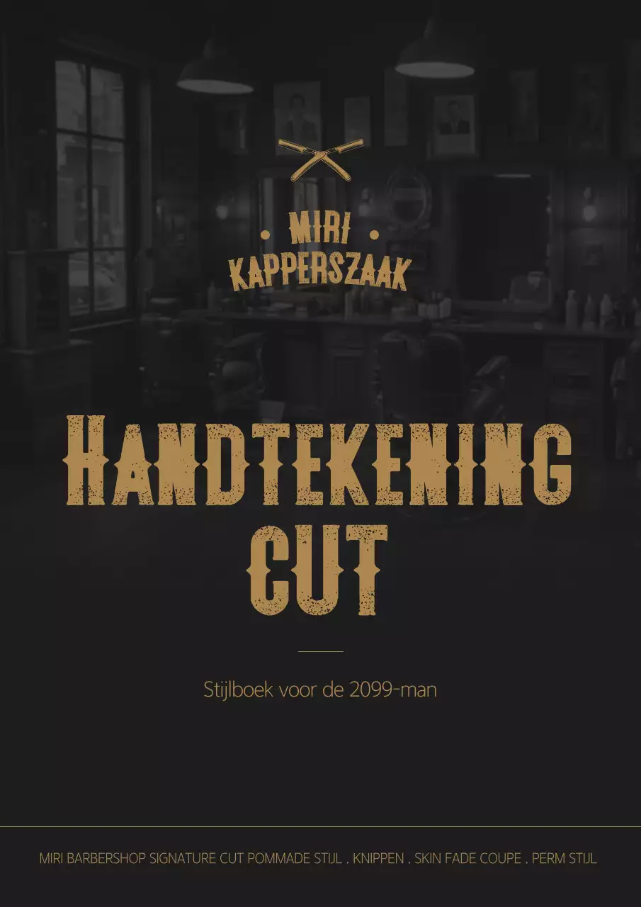 Advertentie voor zwart vintage kapsel