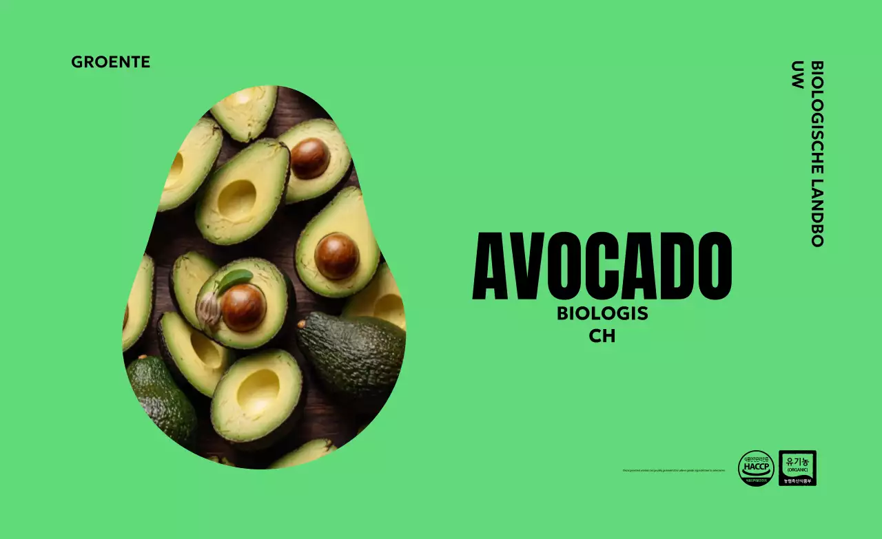 Groene moderne biologische advertentie