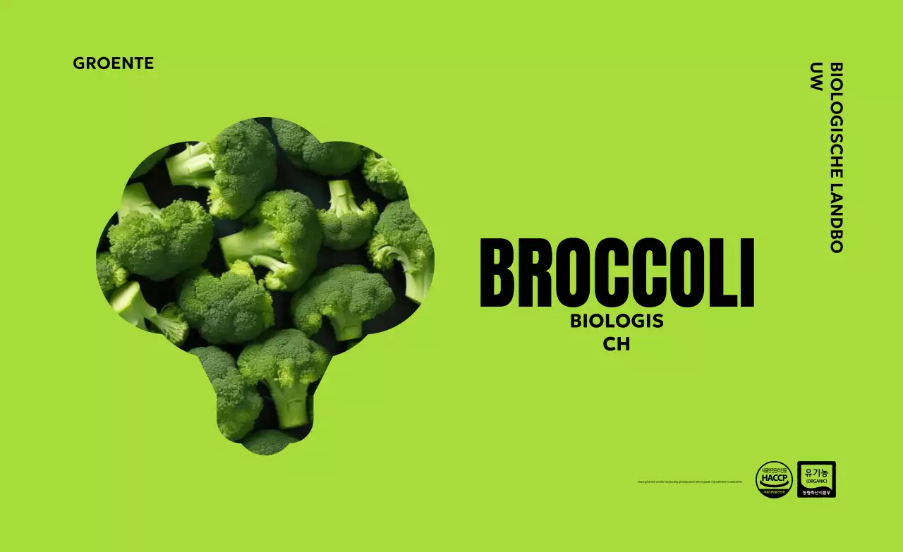 Groene moderne biologische advertentie