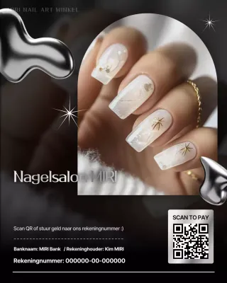 Zwarte stijlvolle nagelkunstpromotie