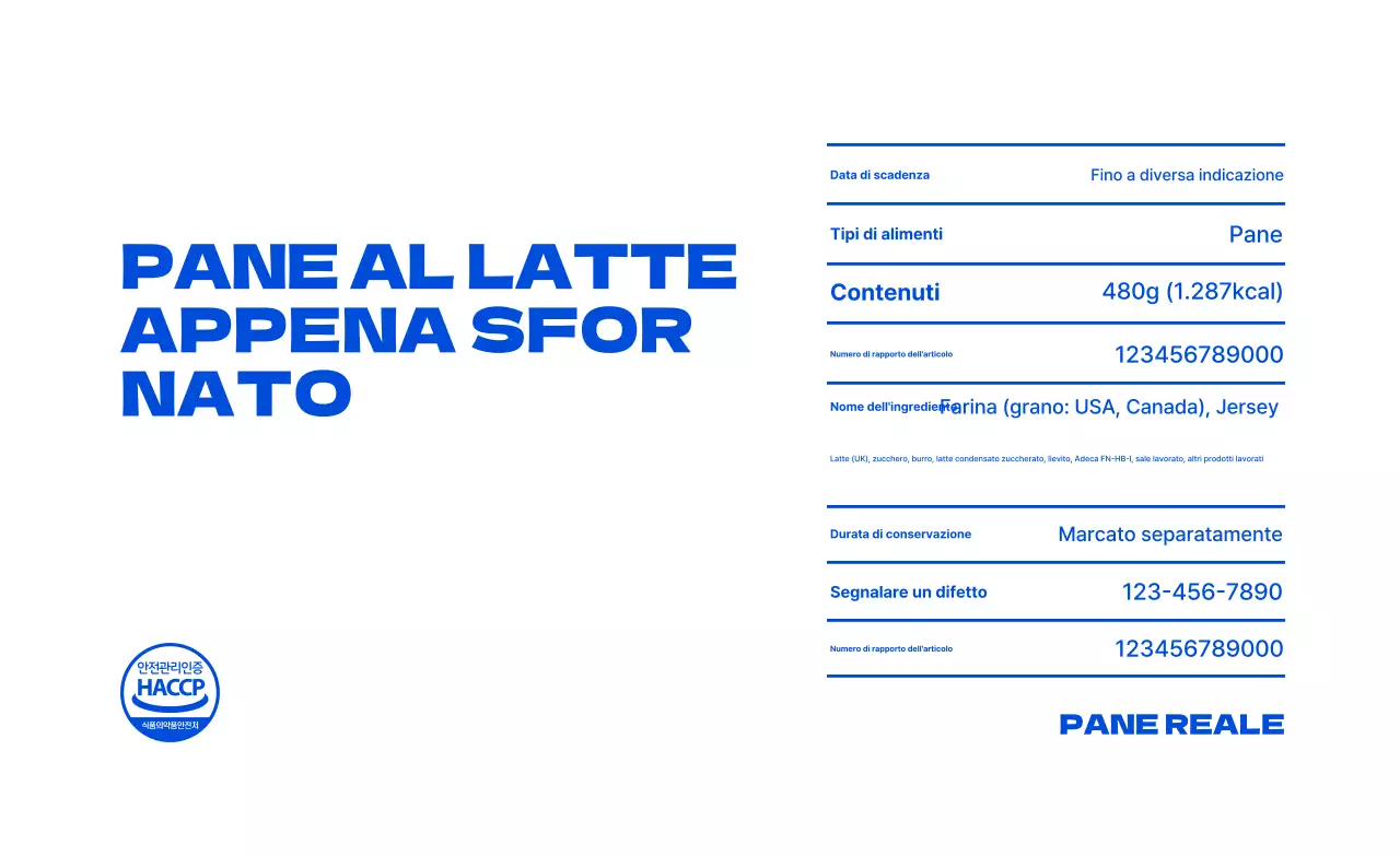 Presentazione dei prodotti da forno Blue Modern