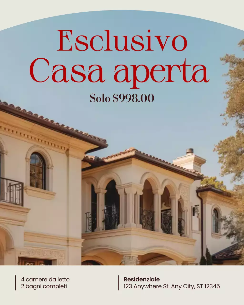Promozione immobiliare semplice beige