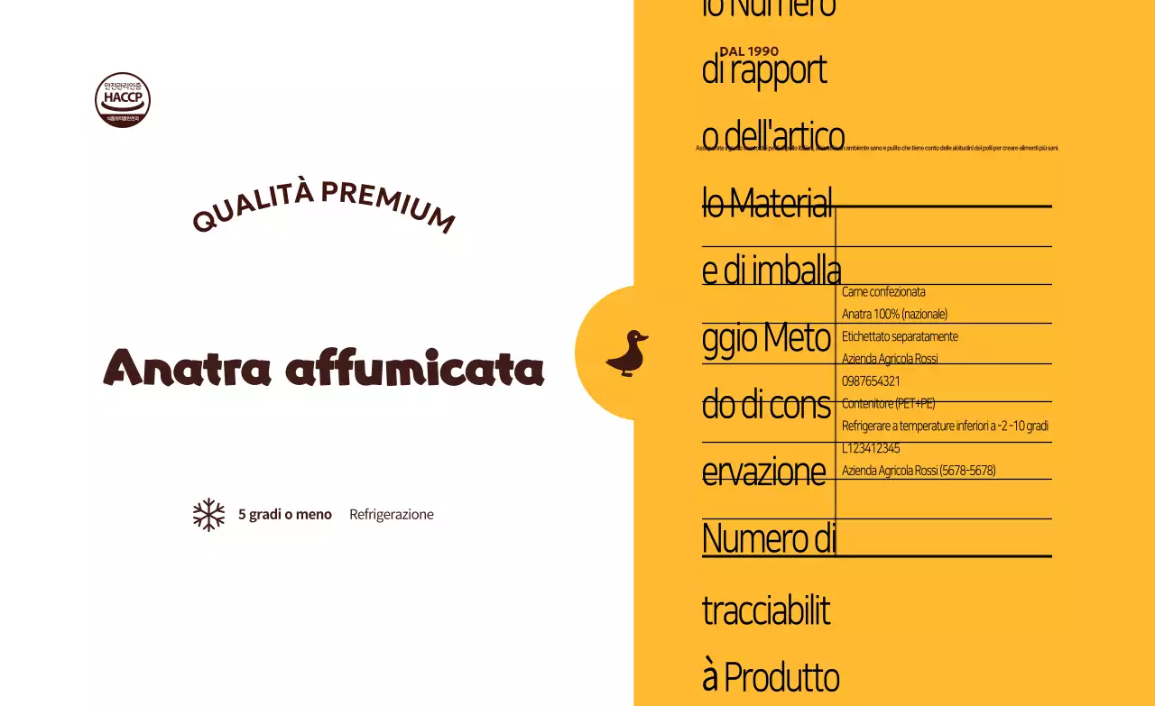 Imballaggio alimentare semplice arancione