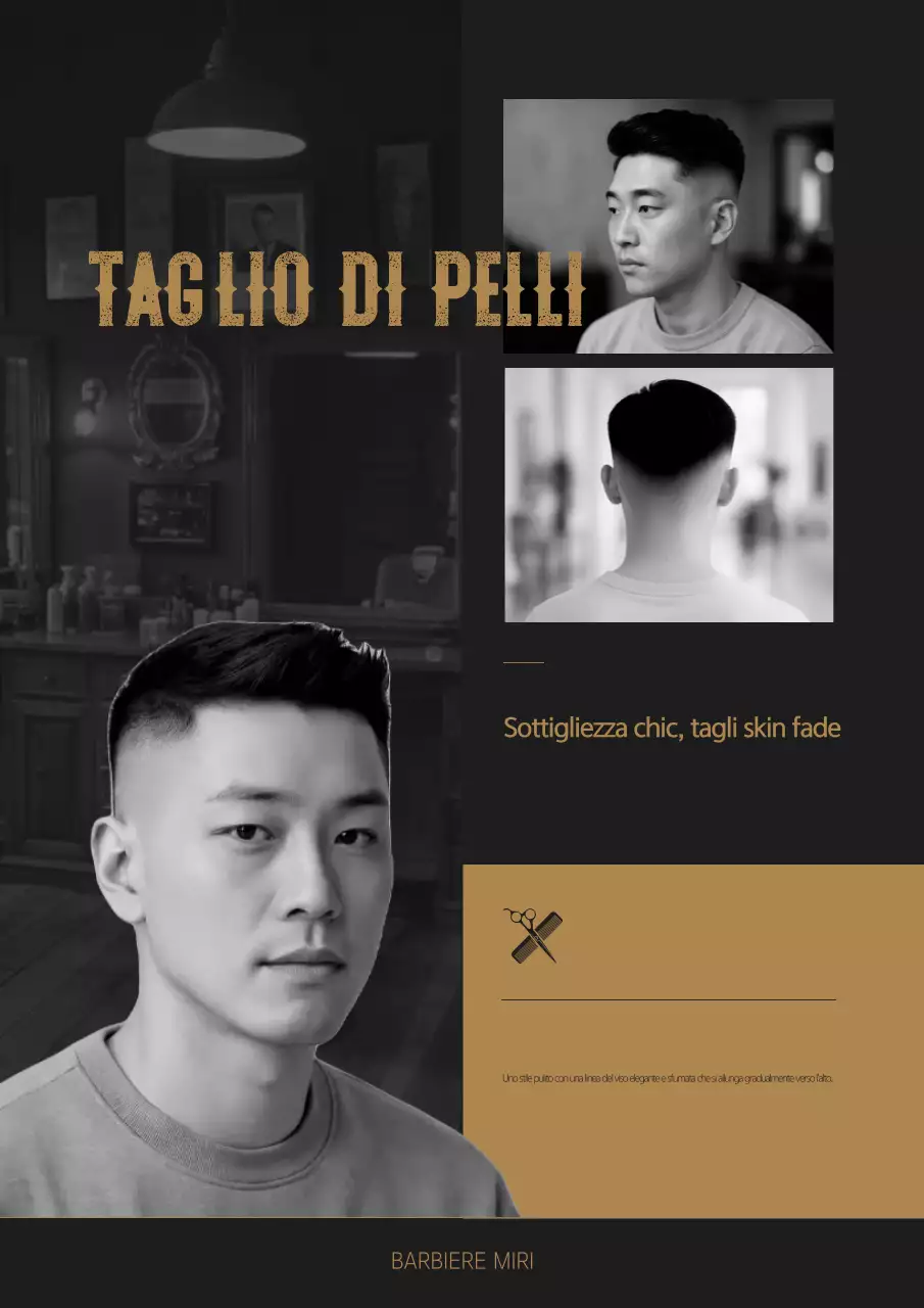 Pubblicità di acconciature vintage nere