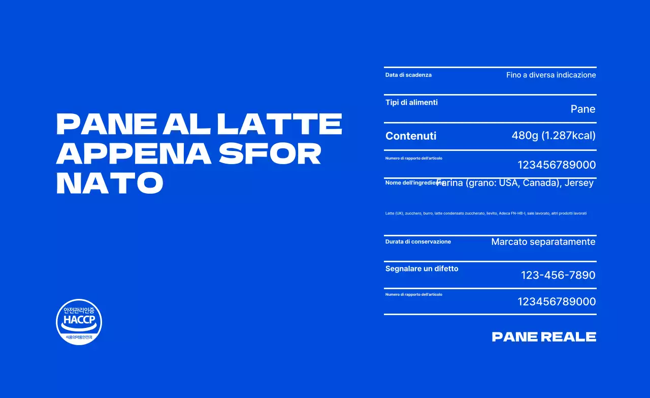 Presentazione dei prodotti da forno Blue Modern