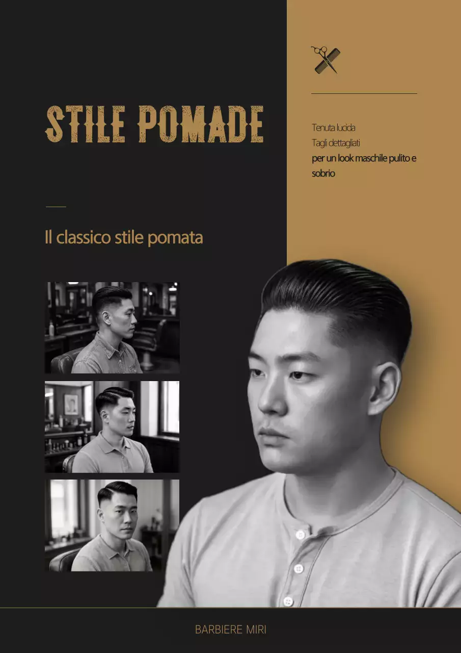 Pubblicità di acconciature vintage nere