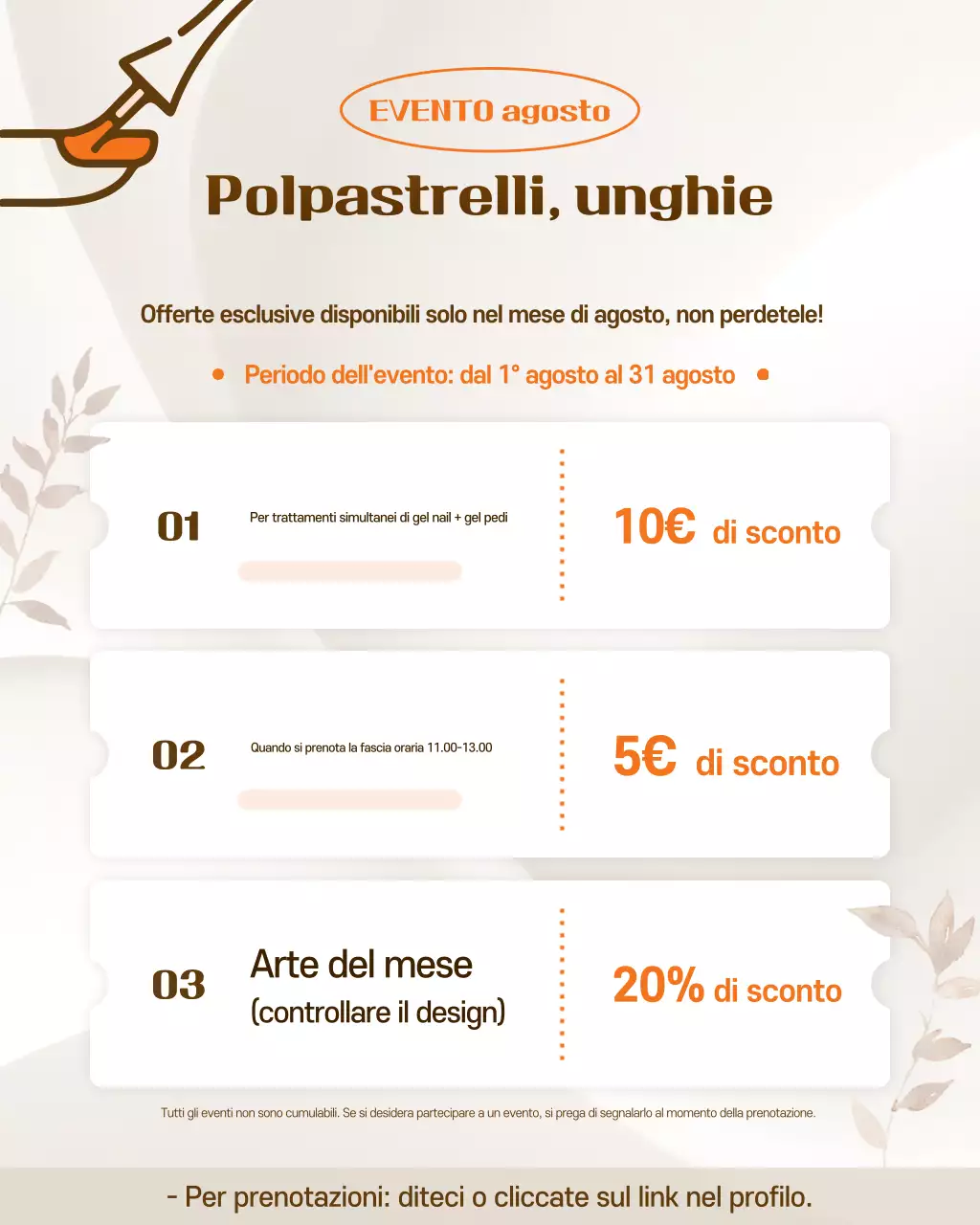 Guida all'evento Beige Simple Nail