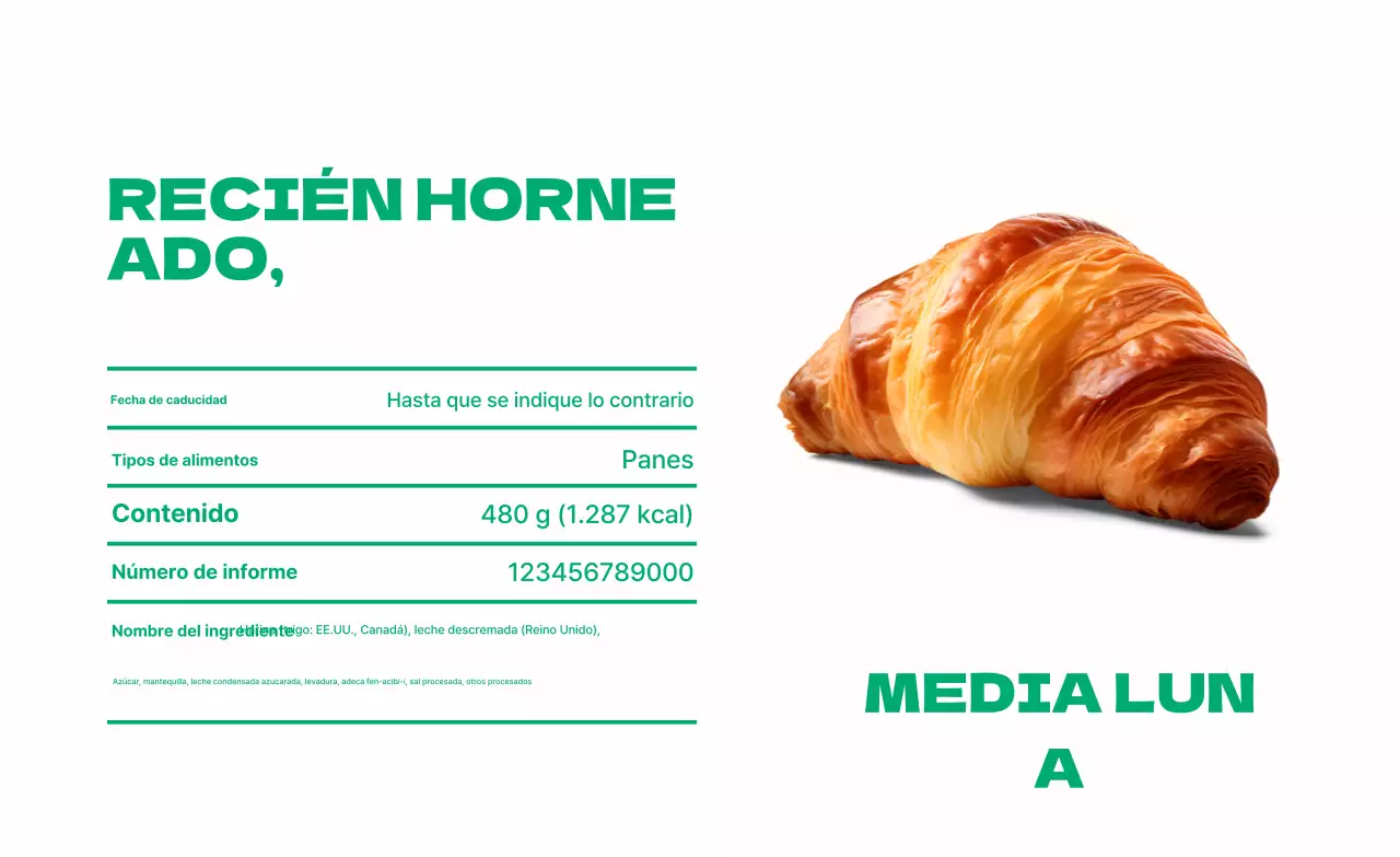 Promoción de productos de panadería moderna blanca