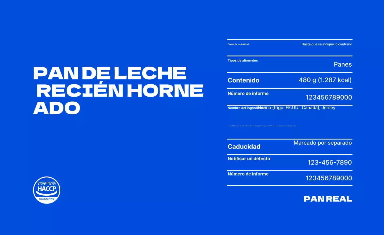 Presentamos los productos de panadería Blue Modern