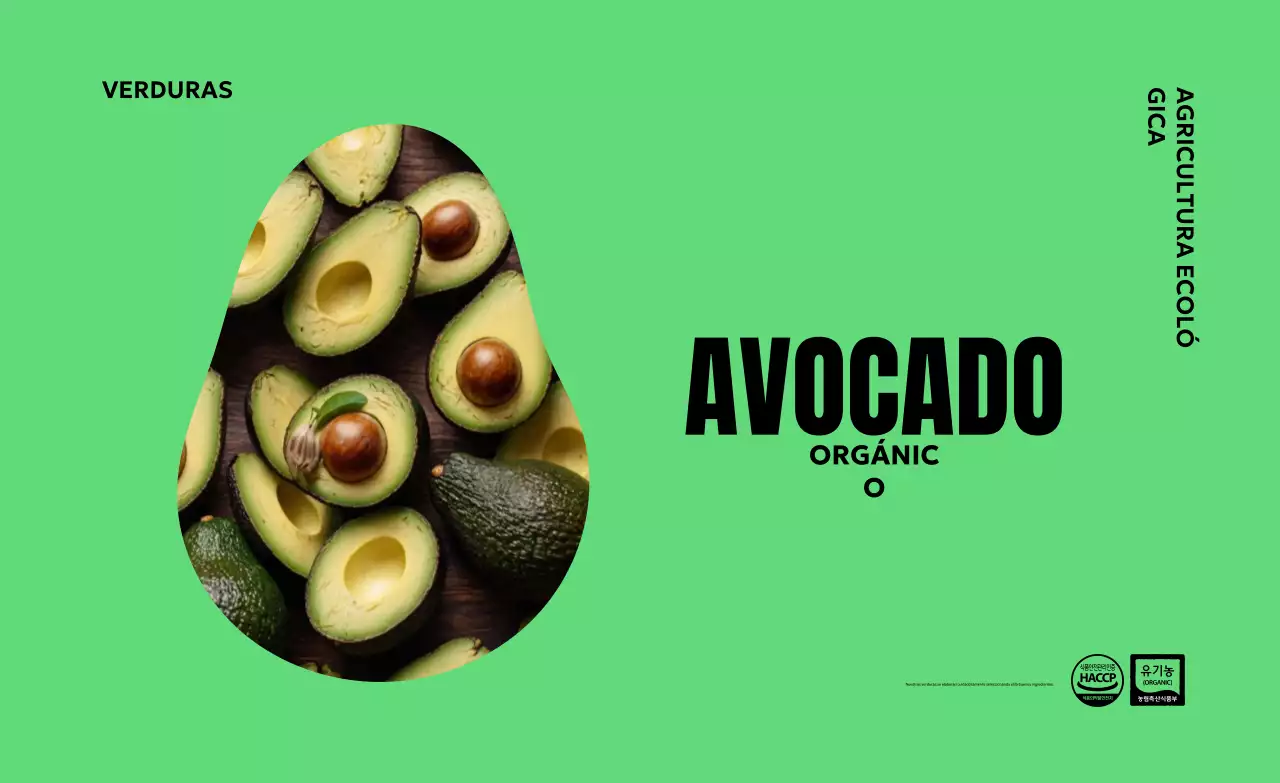 Anuncio orgánico moderno y verde