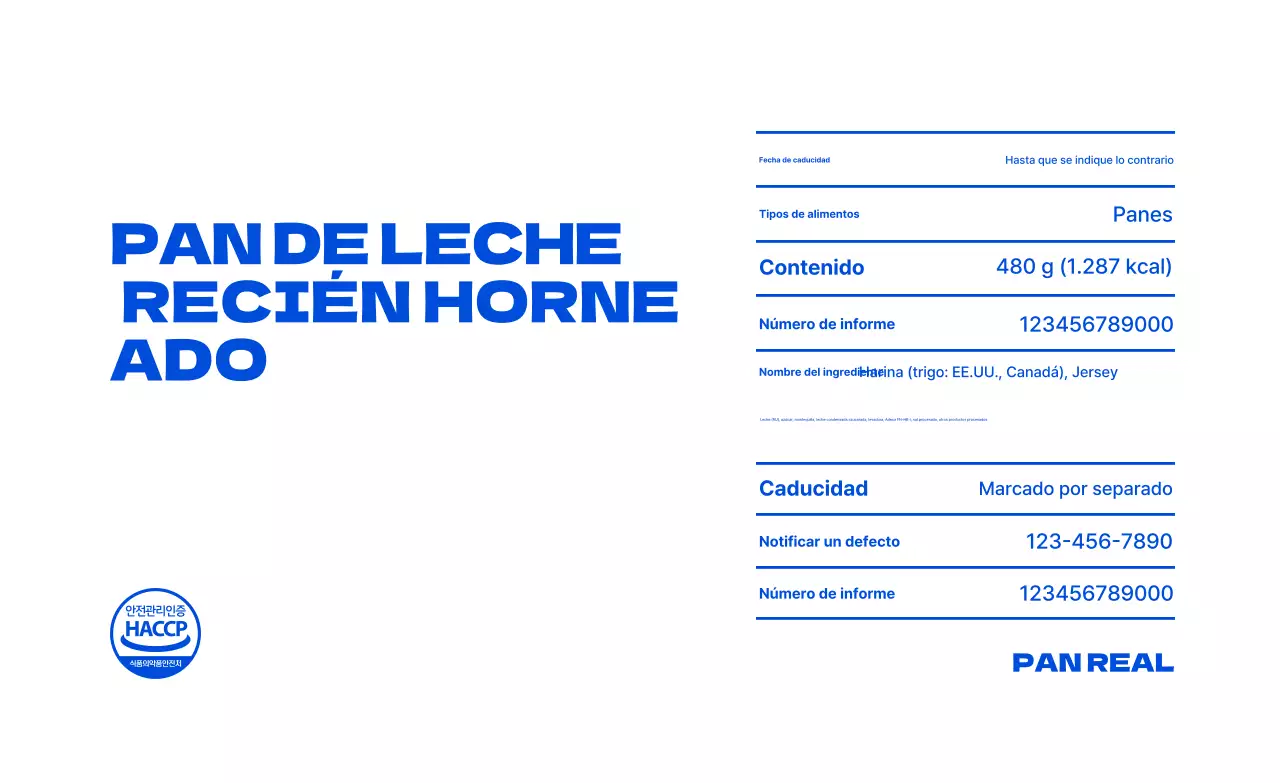 Presentamos los productos de panadería Blue Modern