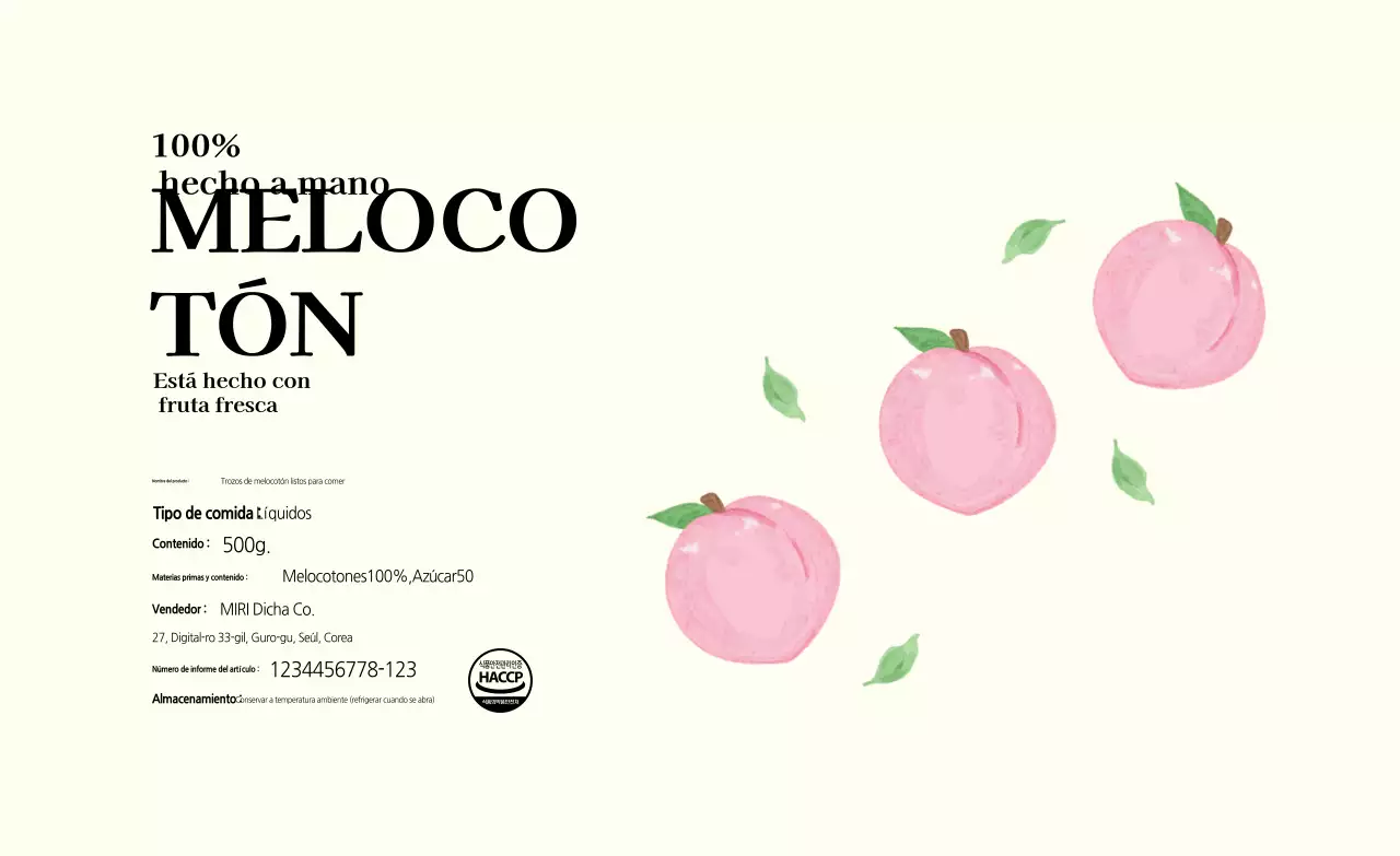 Promoción de productos de frutas simples beige