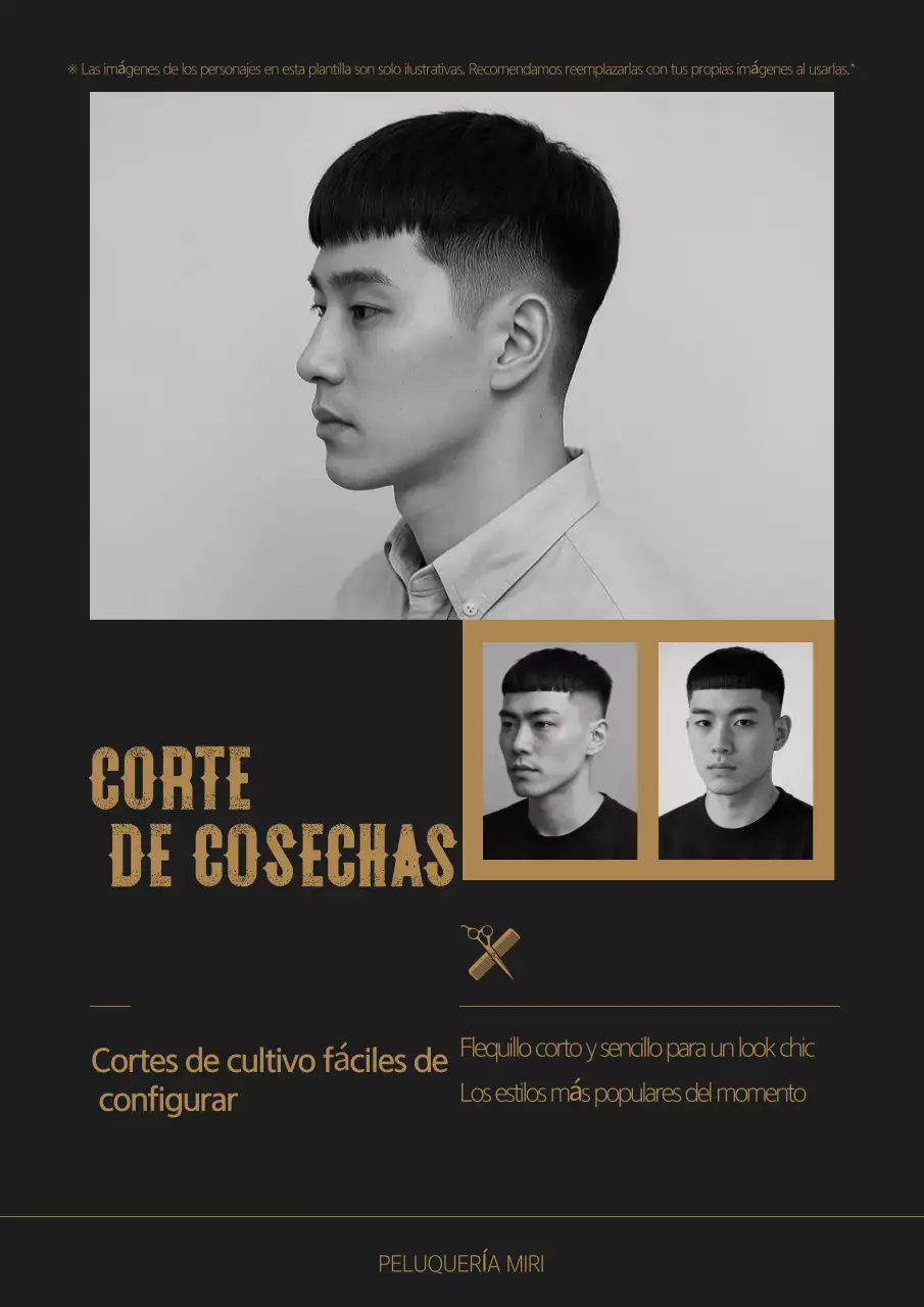 Anuncio de peinado vintage negro