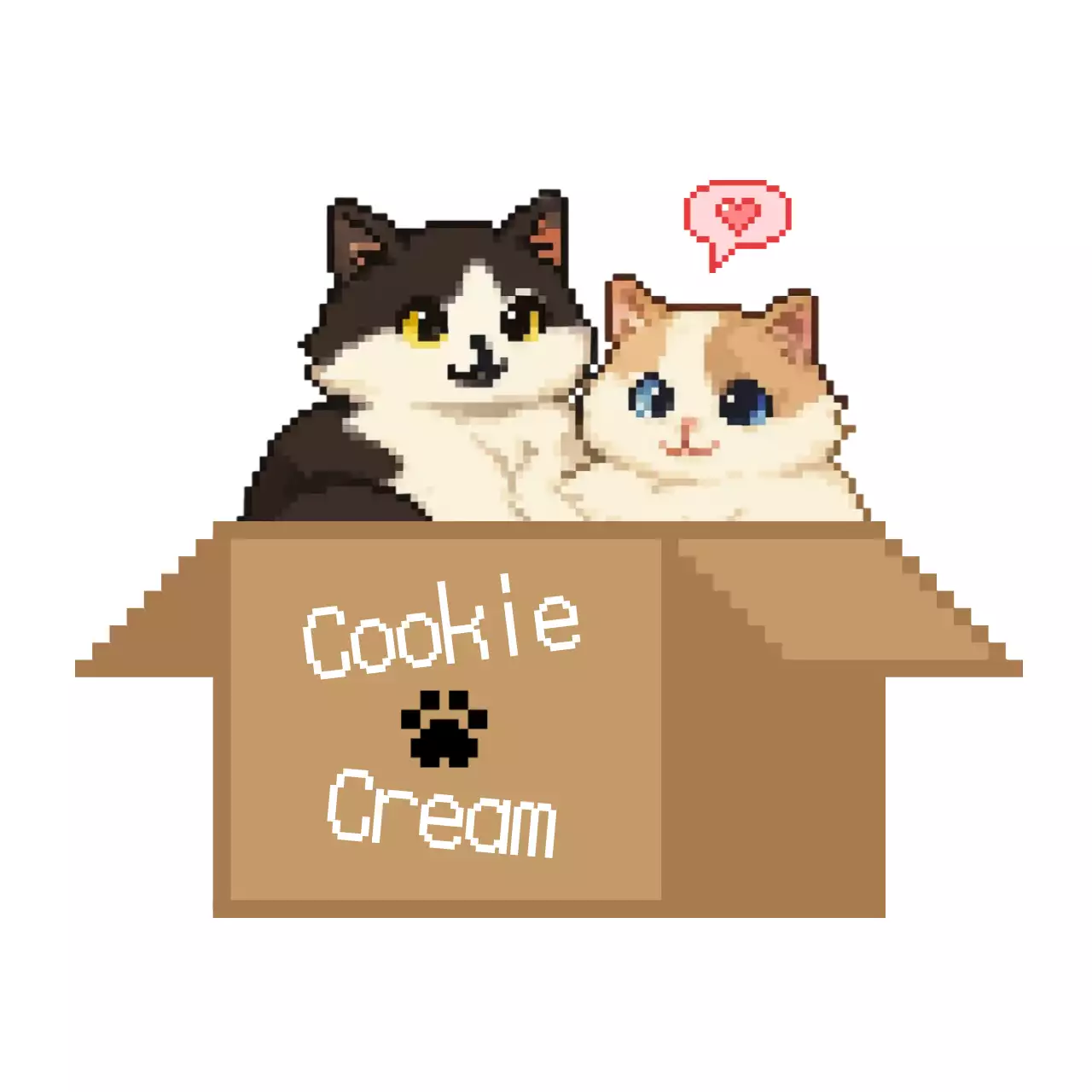 双子猫 ドット絵ペット