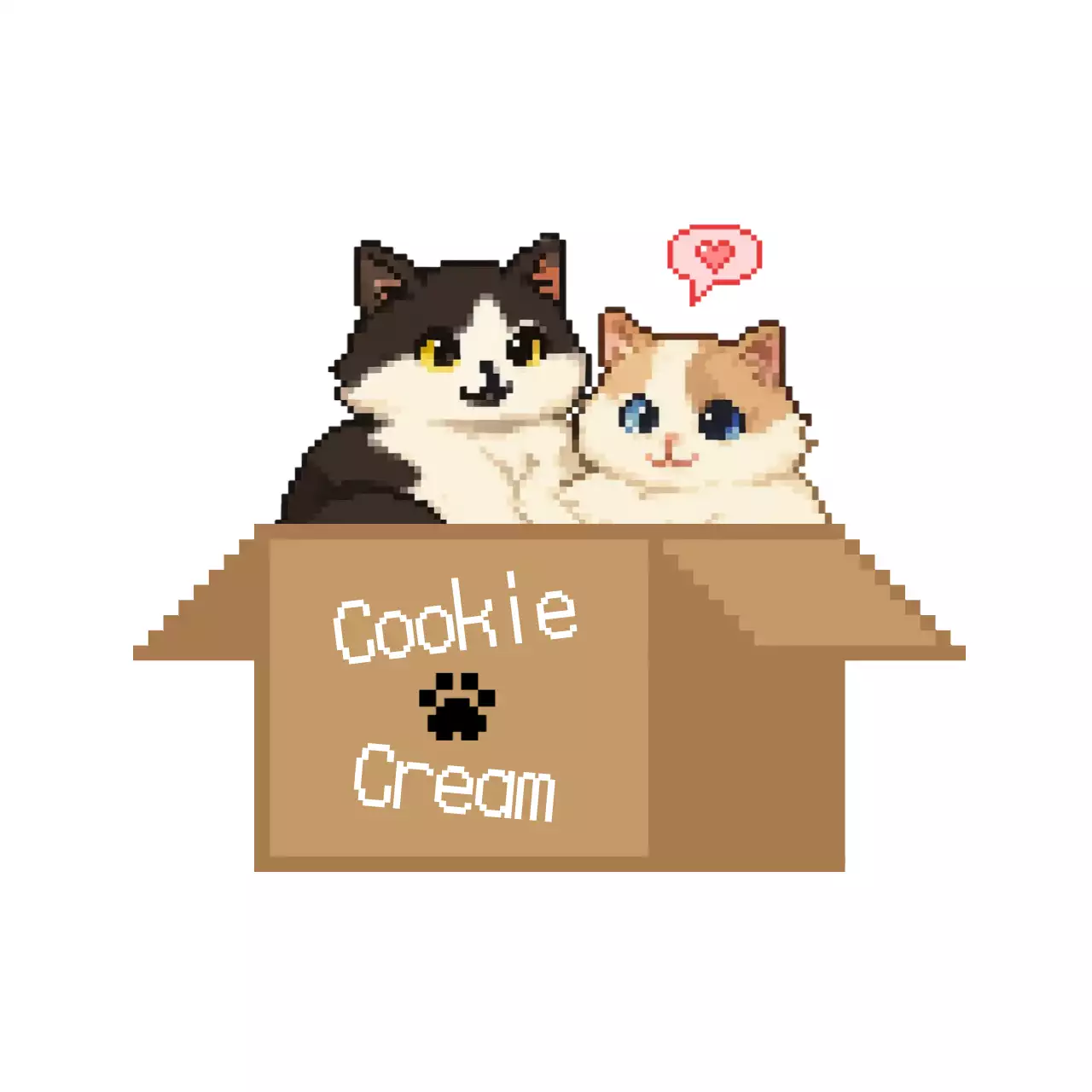 双子猫 ドット絵ペット