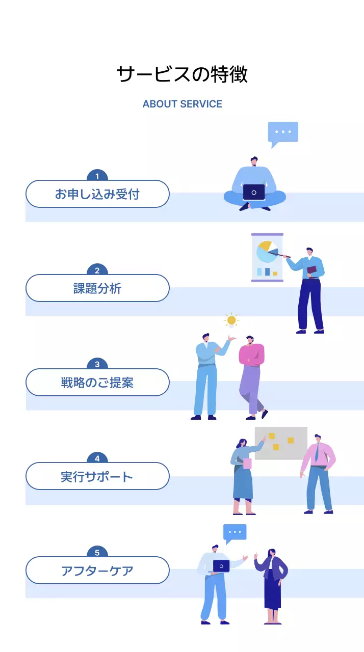 青 モダン コンサルティング モバイル