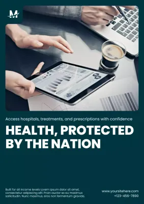 Teal Modern Healthcare Promotion Poster