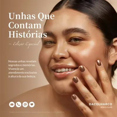 Publicação de beleza elegante bege no Instagram