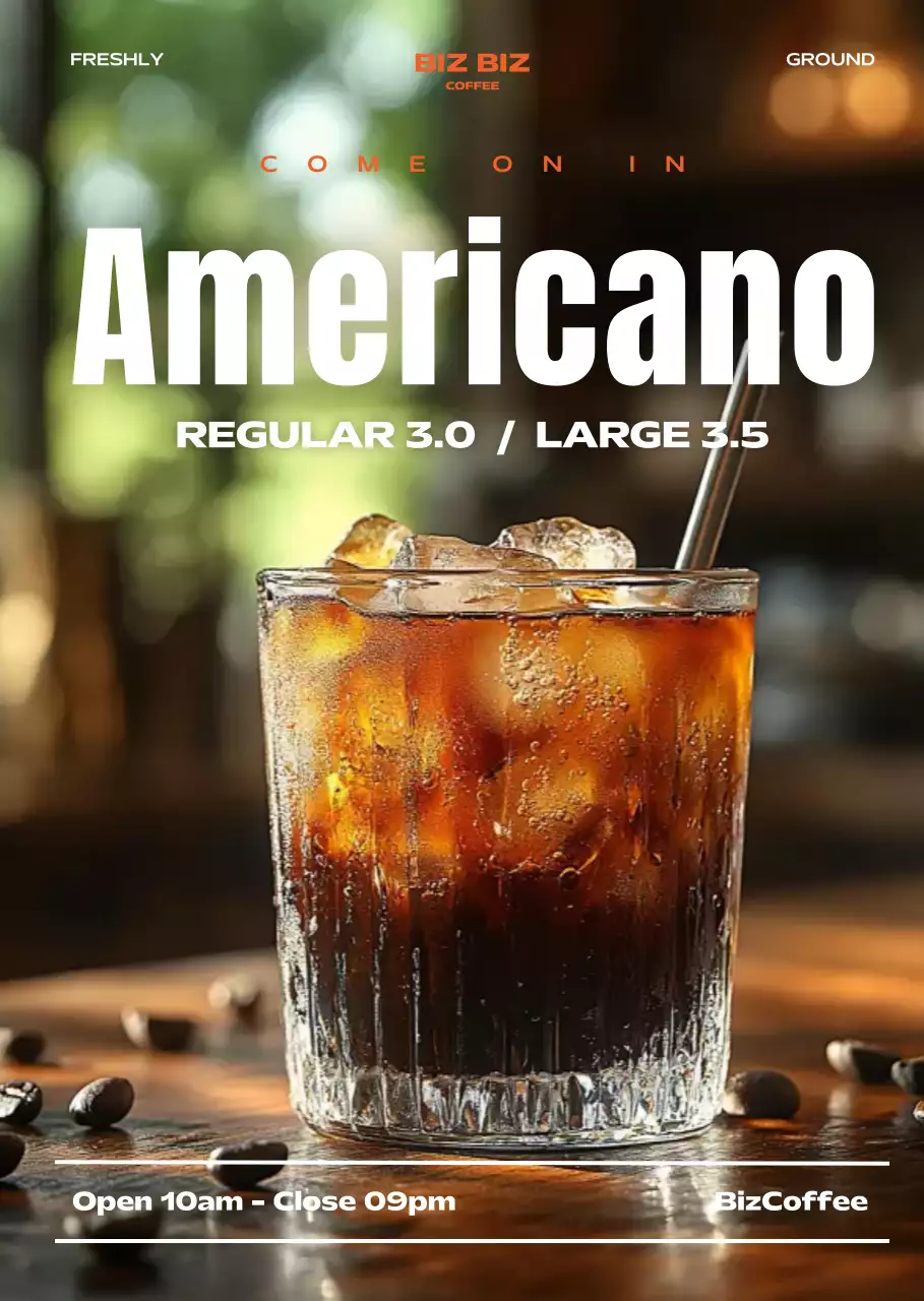 갈색 모던 커피 광고